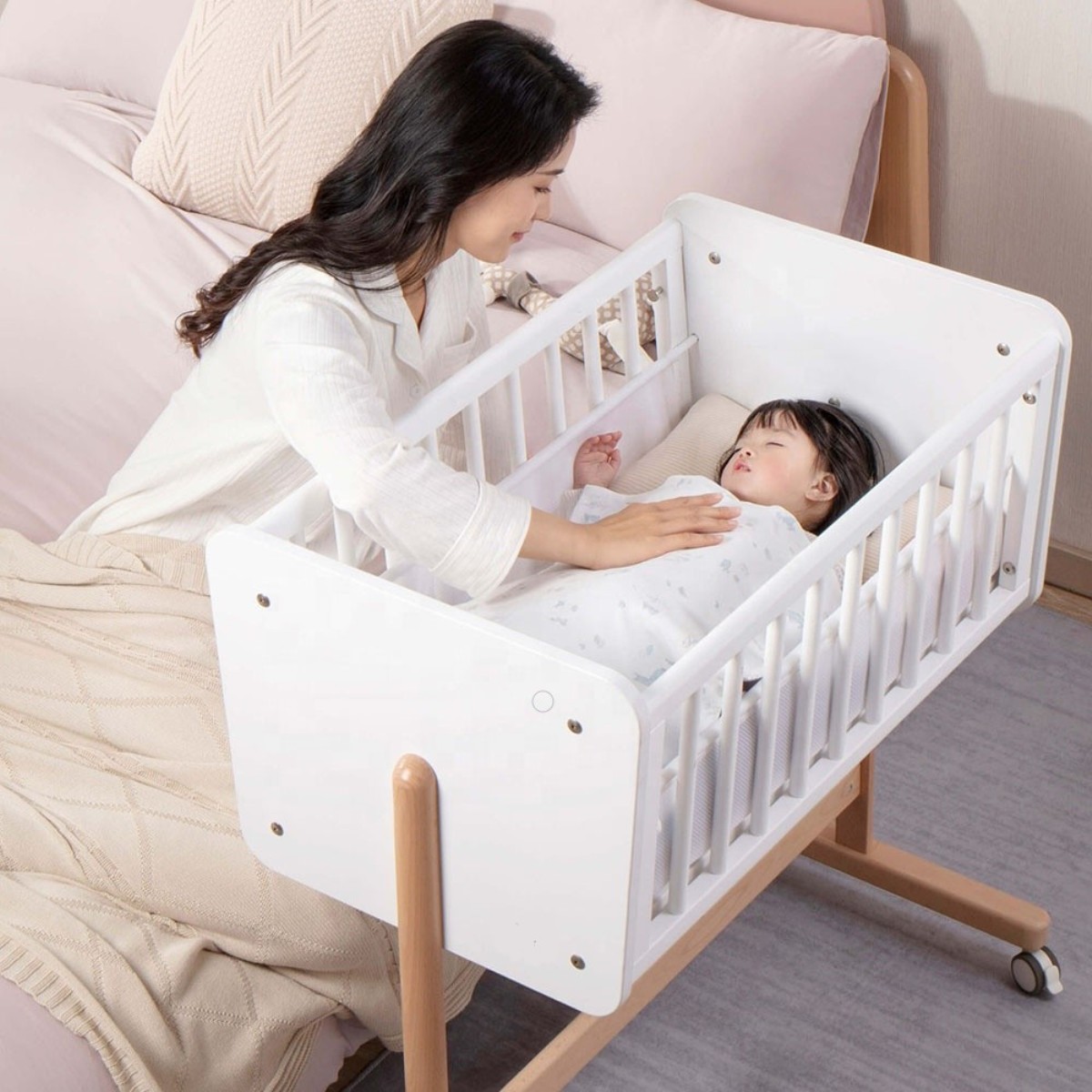 Easy Moveable Wooden Baby Nursery